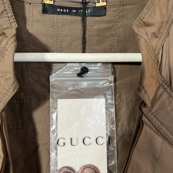 Gucci Vintage Jacket Cotton Buckle New Old Stock - Picture 5 of 16